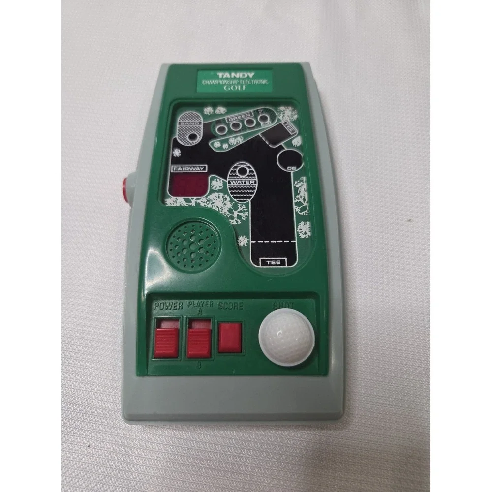 Vintage Tandy Electronic Football & Golf Handheld Games Lot 1980s TESTED WORKS